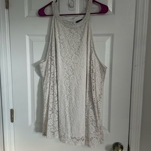 white lace tank top